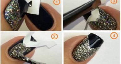Glitter V-Tip Nail polising