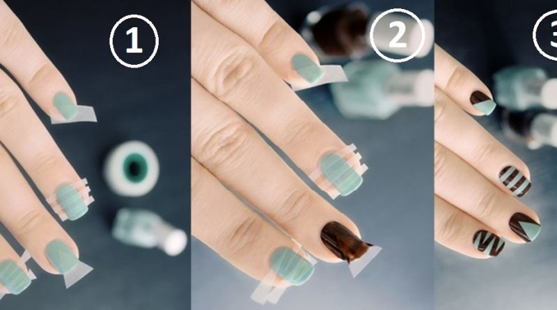 Stripes and Lines Nail Art