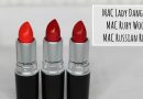 The 3 most well known MAC red lipsticks
